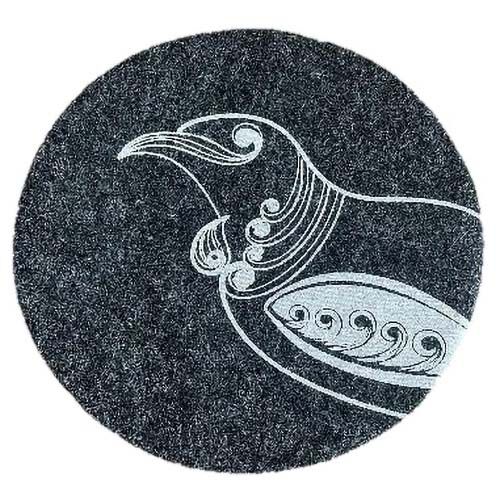 Jo Luping Tui On Dark Grey Set Of 4 Ecofelt Coaster